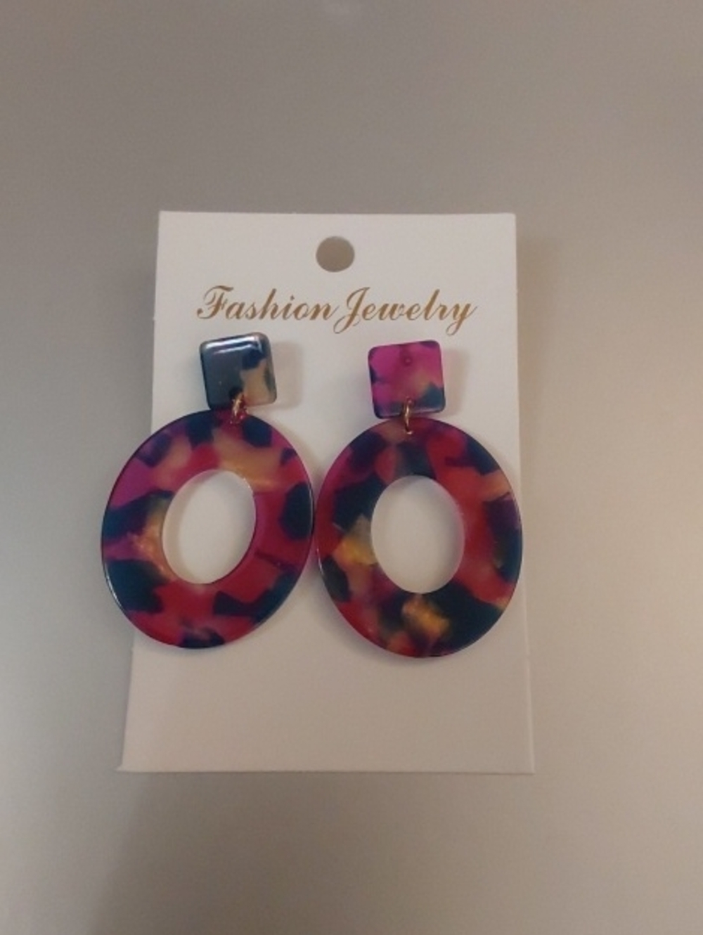 Acrylic Geometric  cut out  Earrings Stud  Color
